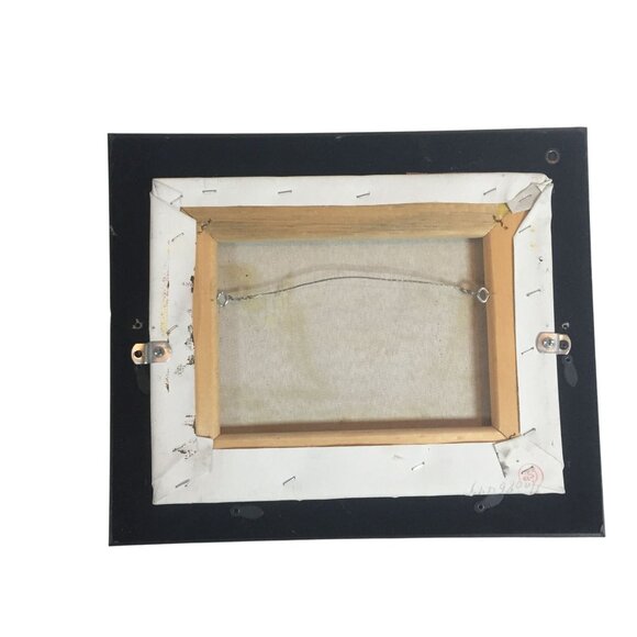 Painting Framed Desert Landscape Acrylic 12 X 11 - Picture 4 of 5